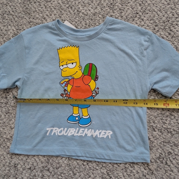 NWOT Unisex Kids (Size Small) Bart Simpson "Troublemaker" T-Shirt with Graphics - Picture 7 of 9